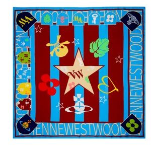 Blue Football Silk Scarf from VIVIENNE WESTWOOD